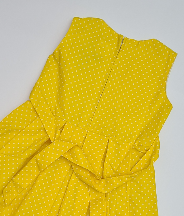 Yellow Cotton Polka Dot Frock