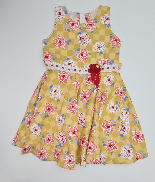 Flower Print Cotton Frock