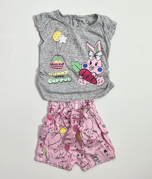 Bunny with Carrot Infant Top & Short