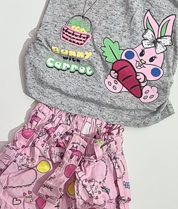 Bunny with Carrot Infant Top & Short