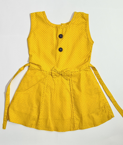 Girls Yellow Cotton Frock