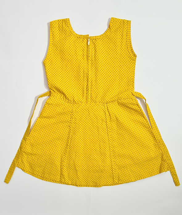 Girls Yellow Cotton Frock