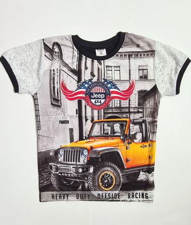Kids T-Shirt with Jeep 4x4 Print