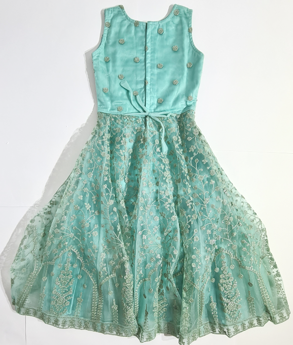 Sea Green Indo-Western Gown