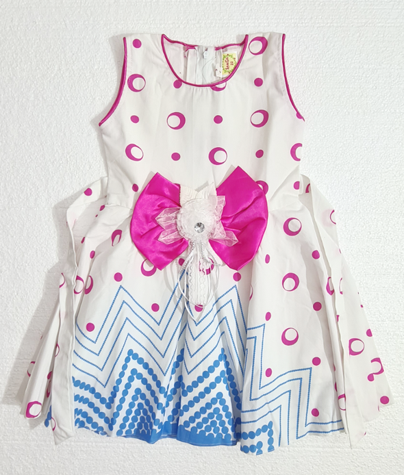 Pink & Blue Girls Frock