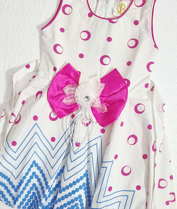 Pink & Blue Girls Frock