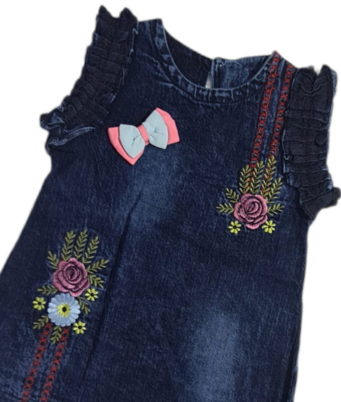 Emmababy Toddler Baby Girls Denim Dress Puff Long Sleeve Lapel Button Down  Jeans Dress Ruffle Hem Short Dress(18#Blue,5-6 Years) - Yahoo Shopping