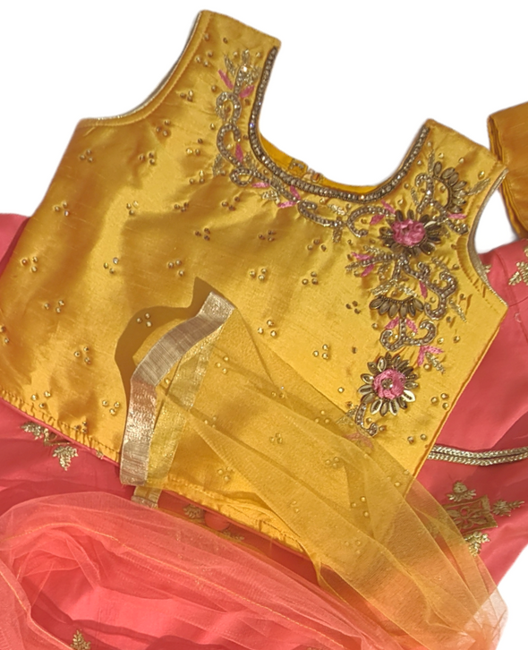 Girl's Fancy Silk Readymade Lehenga & Blouse